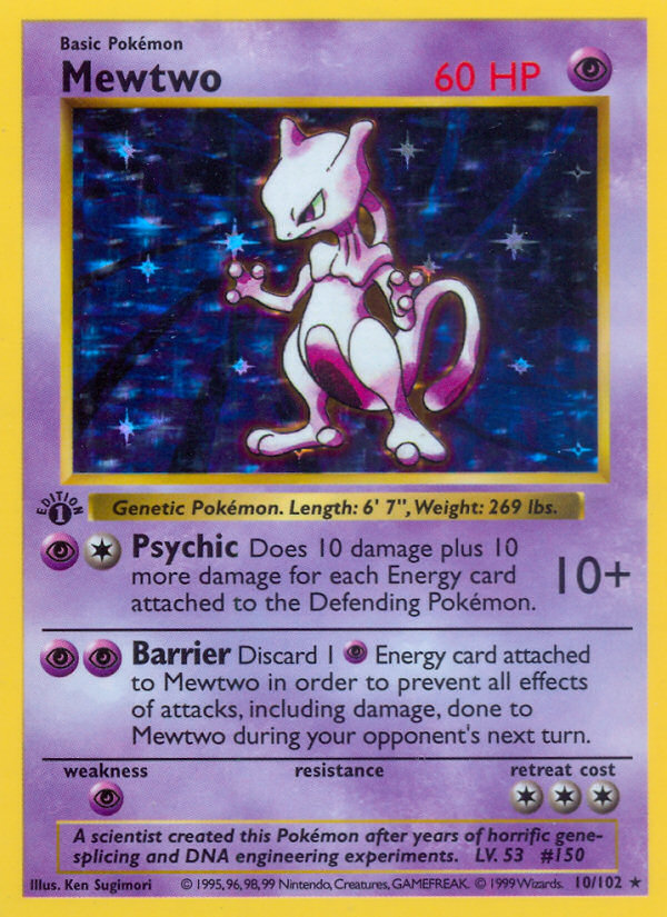 Mewtwo #10 · Base · Rare Holo (NM)