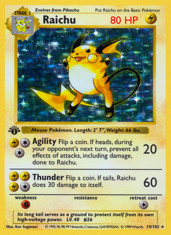 Raichu #14 · Base · Rare Holo (NM)