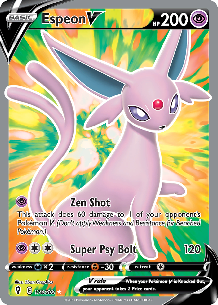 Espeon V #179 · Evolving Skies · Rare Ultra (NM)