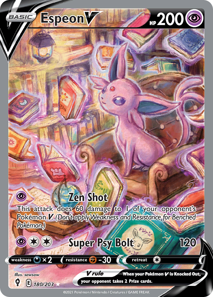 Espeon V #180 · Evolving Skies · Rare Ultra (NM)