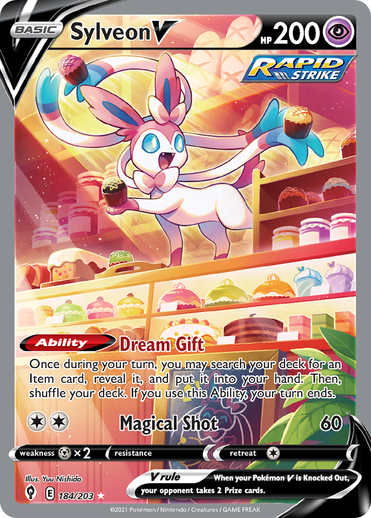 Sylveon V #184 · Evolving Skies · Rare Ultra (NM)