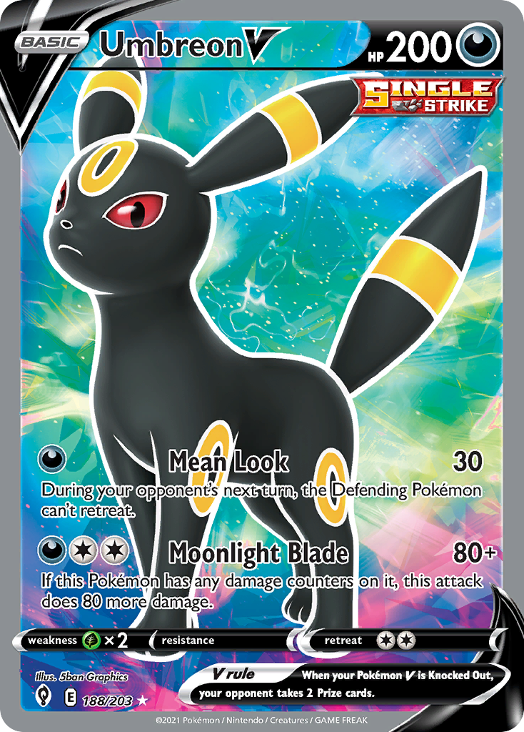 Umbreon V #188 · Evolving Skies · Rare Ultra (NM)
