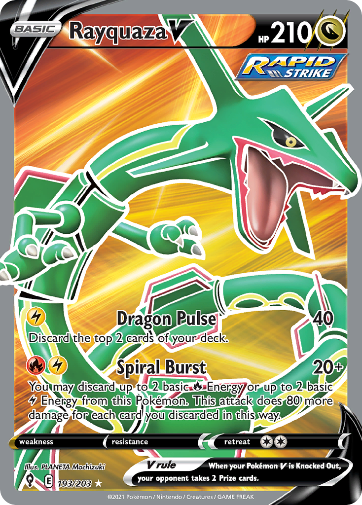 Rayquaza V #193 · Evolving Skies · Rare Ultra (NM)