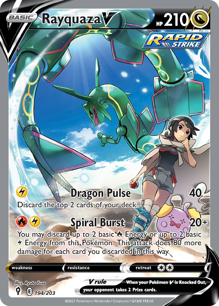 Rayquaza V #194 · Evolving Skies · Rare Ultra (NM)