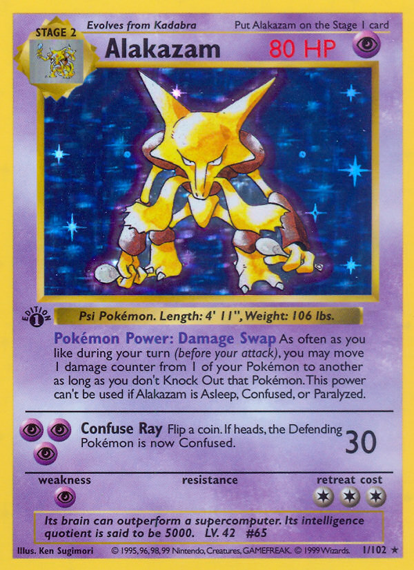 Alakazam #1 · Base · Rare Holo (NM)