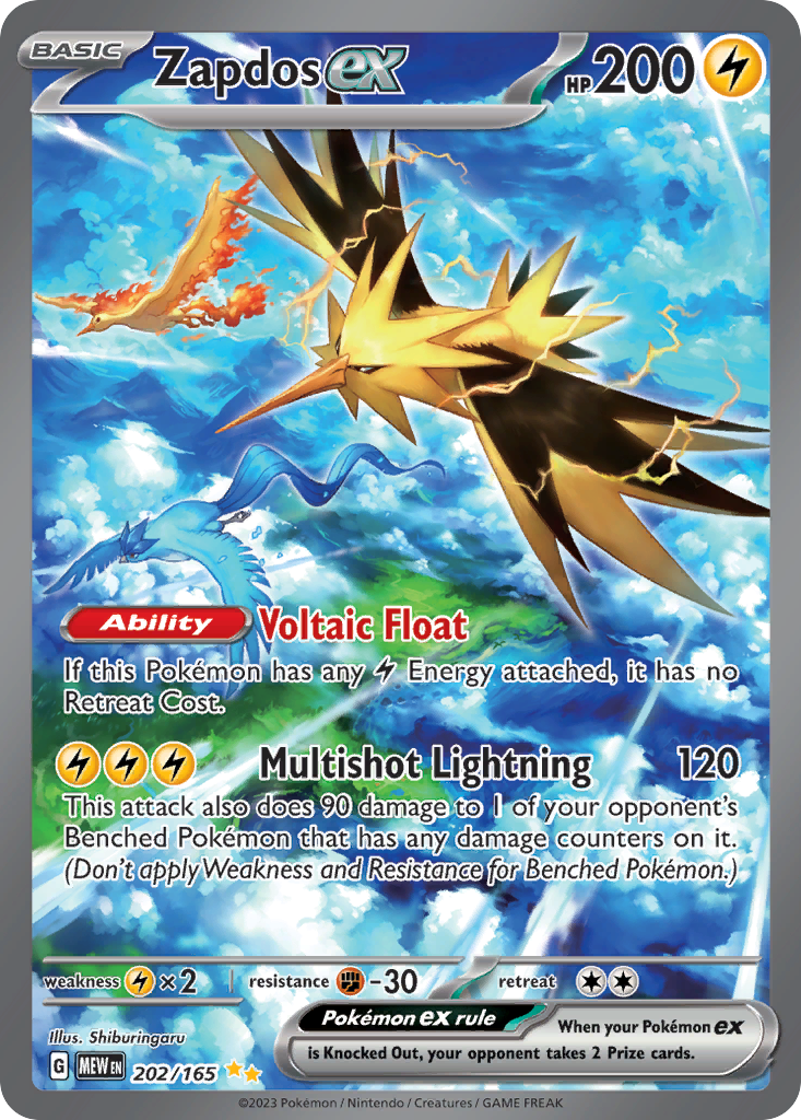 Zapdos ex #202 · 151 · Special Illustration Rare (NM)