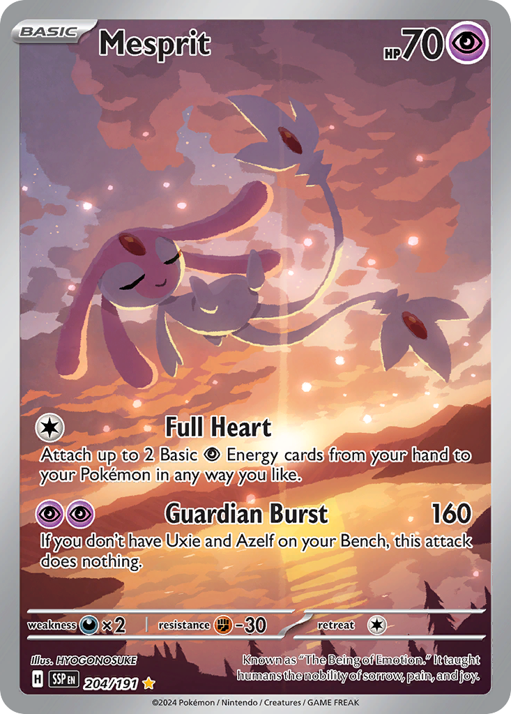 Mesprit #204 · Surging Sparks · Illustration Rare (NM)