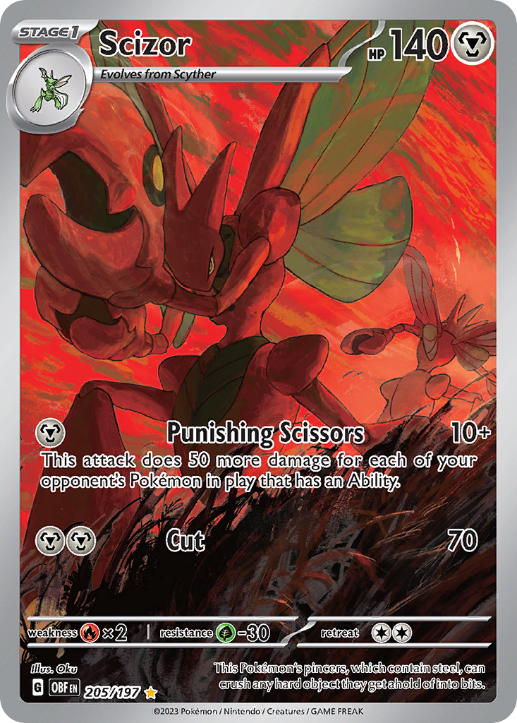 Scizor #205 · Obsidian Flames · Illustration Rare (NM)