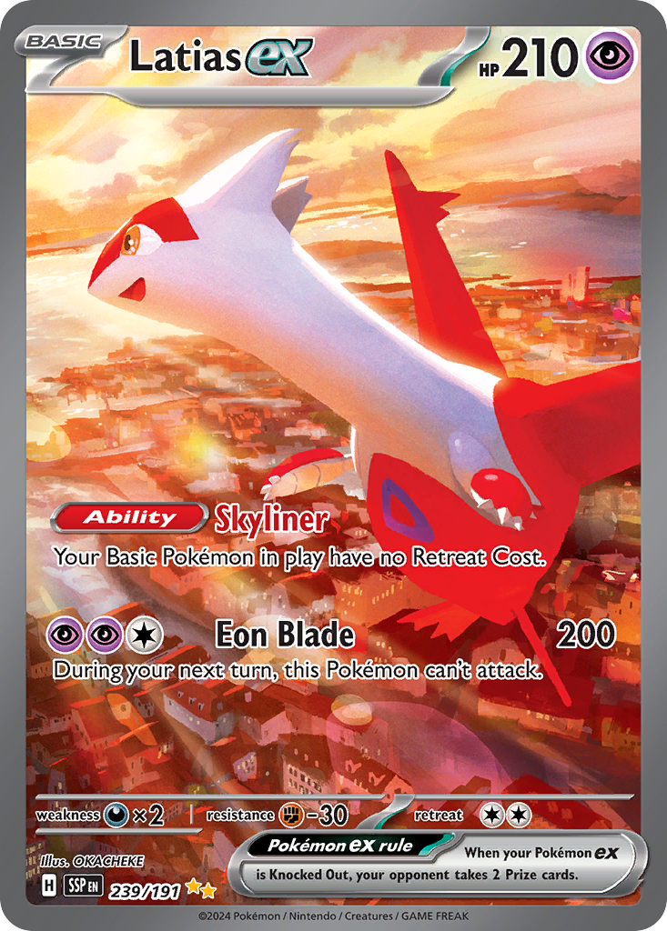 Latias ex #239 · Surging Sparks · PSA 10