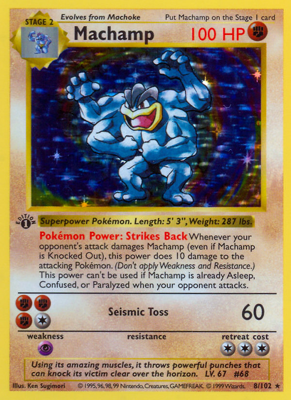 Machamp #8 · Base · Rare Holo (NM)