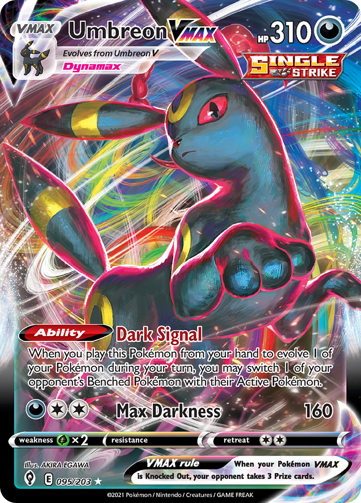 Umbreon VMAX #95 · Evolving Skies · Rare Holo VMAX (NM)